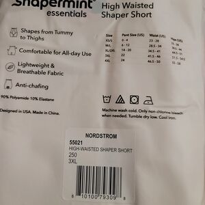 Nordstrom High-Waisted Shaper Short - White